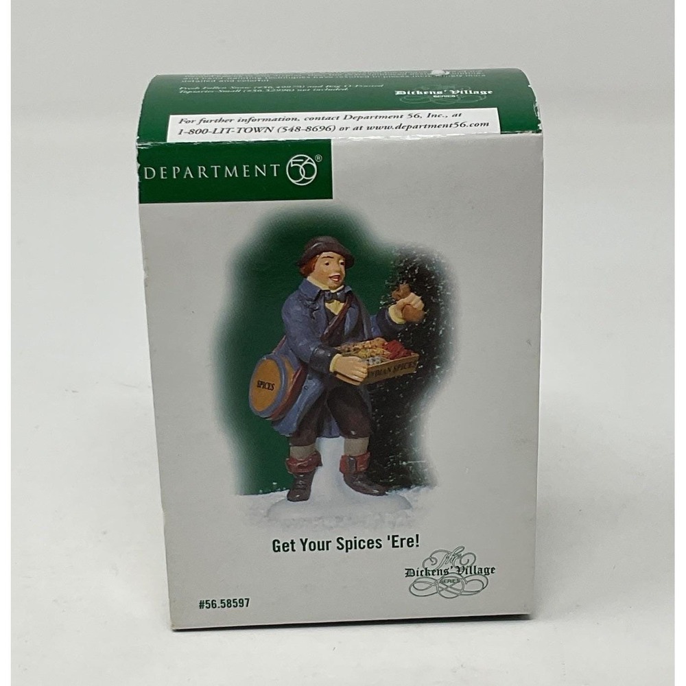 Dept 56 Dickens Village Get Your Spices 'Ere Vendor Christmas 56.58597